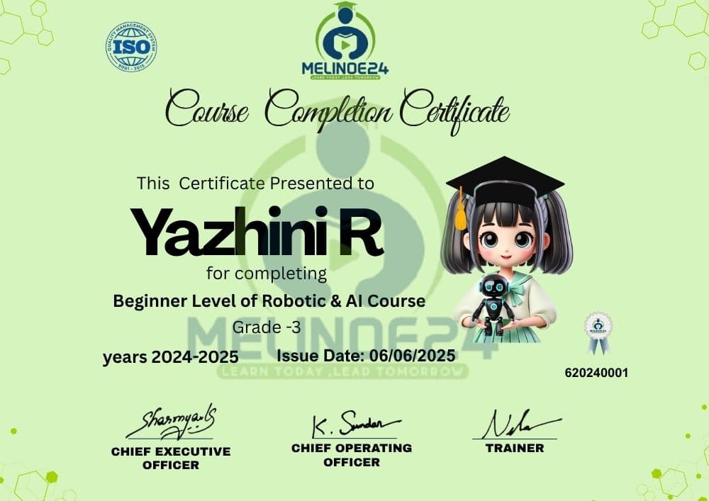 Robotic Course Certificate